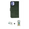 MARSİLYAN™- iPhone 12 Kılıf Siluet Işık Serisi - Siyah Polymer Nano Ekran Koruyucu + Rainbow Kamera Lens Koruma Cam - YL