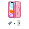MARSİLYAN™- iPhone 12 Kılıf Siluet Minimal Prime - Şeffaf Pasifik Cam Ekran Koruyucu + Metal Kamera Lens Koruma Cam - MI
