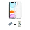 MARSİLYAN™- iPhone 12 Kılıf Siluet Minimal Prime - Şeffaf Pasifik Cam Ekran Koruyucu + Metal Kamera Lens Koruma Cam - MI