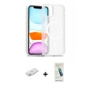 MARSİLYAN™- iPhone 12 Kılıf Siluet Minimal Prime - Şeffaf Pasifik Cam Ekran Koruyucu + Renkli Kamera Lens Koruma Cam - PE