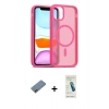 MARSİLYAN™- iPhone 12 Kılıf Siluet Minimal Prime - Şeffaf Pasifik Cam Ekran Koruyucu + Shine Kamera Lens Koruma Cam - GD