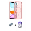 MARSİLYAN™- iPhone 12 Kılıf Siluet Minimal Prime - Siyah Bilvis 5in1 3D Magic Cam Ekran Koruyucu + Metal Kamera Lens Koruma Cam - AKYL