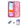 MARSİLYAN™- iPhone 12 Kılıf Siluet Minimal Prime - Siyah Bilvis 5in1 3D Magic Cam Ekran Koruyucu + Metal Kamera Lens Koruma Cam - MI