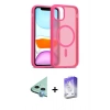 MARSİLYAN™- iPhone 12 Kılıf Siluet Minimal Prime - Siyah Bilvis 5in1 3D Magic Cam Ekran Koruyucu + Raze Metal Kamera Lens - MI