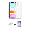MARSİLYAN™- iPhone 12 Kılıf Siluet Minimal Prime - Siyah Bilvis 5in1 3D Magic Cam Ekran Koruyucu + Renkli Kamera Lens Koruma Cam - YL