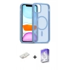 MARSİLYAN™- iPhone 12 Kılıf Siluet Minimal Prime - Siyah Bilvis 5in1 3D Magic Cam Ekran Koruyucu + Renkli Kamera Lens Koruma Cam - YL