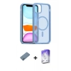 MARSİLYAN™- iPhone 12 Kılıf Siluet Minimal Prime - Siyah Bilvis 5in1 3D Magic Cam Ekran Koruyucu + Shine Kamera Lens Koruma Cam - MI