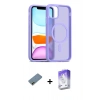 MARSİLYAN™- iPhone 12 Kılıf Siluet Minimal Prime - Siyah Bilvis 5in1 3D Magic Cam Ekran Koruyucu + Shine Kamera Lens Koruma Cam - GD