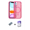 MARSİLYAN™- iPhone 12 Kılıf Siluet Minimal Prime - Siyah Bilvis 5in1 3D Magic Cam Ekran Koruyucu + Shine Kamera Lens Koruma Cam - GD