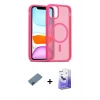 MARSİLYAN™- iPhone 12 Kılıf Siluet Minimal Prime - Siyah Bilvis 5in1 5D Magic Hayalet Cam Ekran Koruyucu + Metal Kamera Lens Koruma Cam - MI