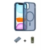 MARSİLYAN™- iPhone 12 Kılıf Siluet Minimal Prime - Siyah Joko Magic 5D Hayalet Cam + Metal Kamera Lens Koruma Cam - GD