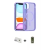 MARSİLYAN™- iPhone 12 Kılıf Siluet Minimal Prime - Siyah Joko Magic 5D Hayalet Cam + Rainbow Kamera Lens Koruma Cam - MR