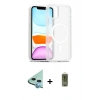 MARSİLYAN™- iPhone 12 Kılıf Siluet Minimal Prime - Siyah Joko Magic 5D Hayalet Cam + Raze Metal Kamera Lens - MI