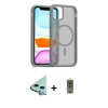 MARSİLYAN™- iPhone 12 Kılıf Siluet Minimal Prime - Siyah Joko Magic 5D Hayalet Cam + Raze Metal Kamera Lens - MI