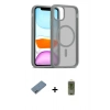 MARSİLYAN™- iPhone 12 Kılıf Siluet Minimal Prime - Siyah Joko Magic 5D Hayalet Cam + Shine Kamera Lens Koruma Cam - SABE