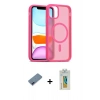 MARSİLYAN™- iPhone 12 Kılıf Siluet Minimal Prime - Siyah Polymer Nano Ekran Koruyucu + Metal Kamera Lens Koruma Cam - MI