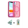 MARSİLYAN™- iPhone 12 Kılıf Siluet Minimal Prime - Siyah Polymer Nano Ekran Koruyucu + Raze Metal Kamera Lens - MI