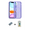 MARSİLYAN™- iPhone 12 Kılıf Siluet Minimal Prime - Siyah Polymer Nano Ekran Koruyucu + Shine Kamera Lens Koruma Cam - GS