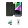 MARSİLYAN™- iPhone 12 Kılıf Siluet Minimal Serisi - Şeffaf Pasifik Cam Ekran Koruyucu + Raze Metal Kamera Lens - MI