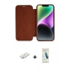 MARSİLYAN™- iPhone 12 Kılıf Siluet Minimal Serisi - Şeffaf Pasifik Cam Ekran Koruyucu + Renkli Kamera Lens Koruma Cam - SI