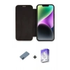 MARSİLYAN™- iPhone 12 Kılıf Siluet Minimal Serisi - Siyah Bilvis 5in1 3D Magic Cam Ekran Koruyucu + Metal Kamera Lens Koruma Cam - MI