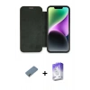 MARSİLYAN™- iPhone 12 Kılıf Siluet Minimal Serisi - Siyah Bilvis 5in1 3D Magic Cam Ekran Koruyucu + Metal Kamera Lens Koruma Cam - GD