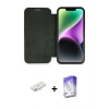 MARSİLYAN™- iPhone 12 Kılıf Siluet Minimal Serisi - Siyah Bilvis 5in1 3D Magic Cam Ekran Koruyucu + Renkli Kamera Lens Koruma Cam - SI