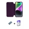 MARSİLYAN™- iPhone 12 Kılıf Siluet Minimal Serisi - Siyah Bilvis 5in1 3D Magic Cam Ekran Koruyucu + Shine Kamera Lens Koruma Cam - GI