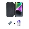 MARSİLYAN™- iPhone 12 Kılıf Siluet Minimal Serisi - Siyah Bilvis 5in1 3D Magic Cam Ekran Koruyucu + Shine Kamera Lens Koruma Cam - GI