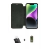 MARSİLYAN™- iPhone 12 Kılıf Siluet Minimal Serisi - Siyah Joko Magic 5D Hayalet Cam + Kamera Lens Koruma Cam - SF
