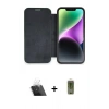 MARSİLYAN™- iPhone 12 Kılıf Siluet Minimal Serisi - Siyah Joko Magic 5D Hayalet Cam + Kamera Lens Koruma Cam - SF