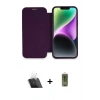 MARSİLYAN™- iPhone 12 Kılıf Siluet Minimal Serisi - Siyah Joko Magic 5D Hayalet Cam + Kamera Lens Koruma Cam - SF