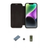 MARSİLYAN™- iPhone 12 Kılıf Siluet Minimal Serisi - Siyah Joko Magic 5D Hayalet Cam + Metal Kamera Lens Koruma Cam - AKYL