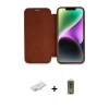 MARSİLYAN™- iPhone 12 Kılıf Siluet Minimal Serisi - Siyah Joko Magic 5D Hayalet Cam + Renkli Kamera Lens Koruma Cam - YL