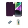 MARSİLYAN™- iPhone 12 Kılıf Siluet Minimal Serisi - Siyah Polymer Nano Ekran Koruyucu + Metal Kamera Lens Koruma Cam - AKYL