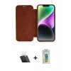 MARSİLYAN™- iPhone 12 Kılıf Siluet Minimal Serisi - Siyah Polymer Nano Ekran Koruyucu + Kamera Lens Koruma Cam - SF