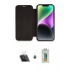 MARSİLYAN™- iPhone 12 Kılıf Siluet Minimal Serisi - Siyah Polymer Nano Ekran Koruyucu + Kamera Lens Koruma Cam - SF