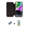 MARSİLYAN™- iPhone 12 Kılıf Siluet Minimal Serisi - Siyah Polymer Nano Ekran Koruyucu + Metal Kamera Lens Koruma Cam - MI