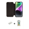 MARSİLYAN™- iPhone 12 Kılıf Siluet Minimal Serisi - Siyah Polymer Nano Ekran Koruyucu + Renkli Kamera Lens Koruma Cam - YL