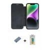 MARSİLYAN™- iPhone 12 Kılıf Siluet Minimal Serisi - Siyah Polymer Nano Ekran Koruyucu + Shine Kamera Lens Koruma Cam - GS