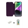 MARSİLYAN™- iPhone 12 Kılıf Siluet Minimal Serisi - Siyah Polymer Nano Ekran Koruyucu + Renkli Kamera Lens Koruma Cam - YL