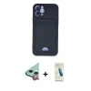 MARSİLYAN™- iPhone 12 Kılıf Vadi Çizgi Prime - Şeffaf Pasifik Cam Ekran Koruyucu + Raze Metal Kamera Lens - KI