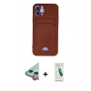 MARSİLYAN™- iPhone 12 Kılıf Vadi Çizgi Prime - Şeffaf Pasifik Cam Ekran Koruyucu + Raze Metal Kamera Lens - KI