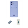 MARSİLYAN™- iPhone 12 Kılıf Vadi Çizgi Prime - Şeffaf Pasifik Cam Ekran Koruyucu + Metal Kamera Lens Koruma Cam - MI