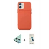 MARSİLYAN™- iPhone 12 Kılıf Vadi Çizgi Prime - Şeffaf Pasifik Cam Ekran Koruyucu + Raze Metal Kamera Lens - MI