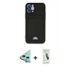 MARSİLYAN™- iPhone 12 Kılıf Vadi Çizgi Prime - Şeffaf Pasifik Cam Ekran Koruyucu + Raze Metal Kamera Lens - MI
