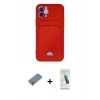 MARSİLYAN™- iPhone 12 Kılıf Vadi Çizgi Prime - Şeffaf Pasifik Cam Ekran Koruyucu + Metal Kamera Lens Koruma Cam - AKYL