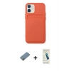 MARSİLYAN™- iPhone 12 Kılıf Vadi Çizgi Prime - Şeffaf Pasifik Cam Ekran Koruyucu + Metal Kamera Lens Koruma Cam - AKYL