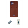 MARSİLYAN™- iPhone 12 Kılıf Vadi Çizgi Prime - Şeffaf Pasifik Cam Ekran Koruyucu + Metal Kamera Lens Koruma Cam - AKYL