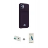 MARSİLYAN™- iPhone 12 Kılıf Vadi Çizgi Prime - Şeffaf Pasifik Cam Ekran Koruyucu + Rainbow Kamera Lens Koruma Cam - YL